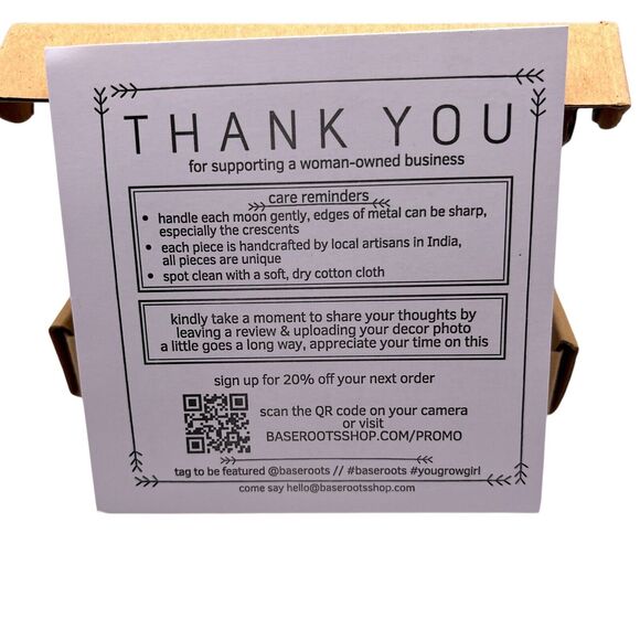 Moon Phase Wall Hanging Garland Gold Tone Hammered Metal Boho Wall Decor Moon - Picture 5 of 5